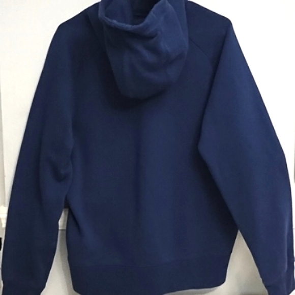 Nike Hoodie Navy Swoosh Logo graphic Sweater Pullover - Picture 3 of 6